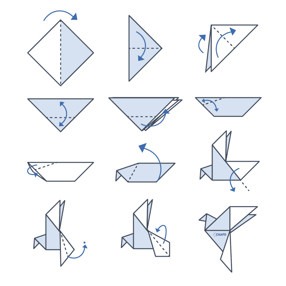 Tutoriel colombe origami